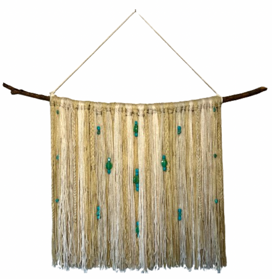 Island Turquoise Yarn Tapestry