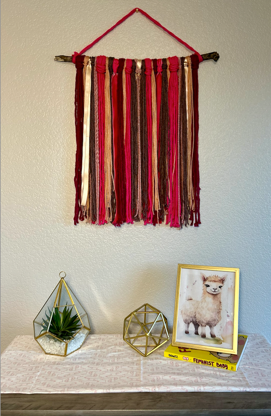 Amethyst & Rose Quartz Yarn Tapestry